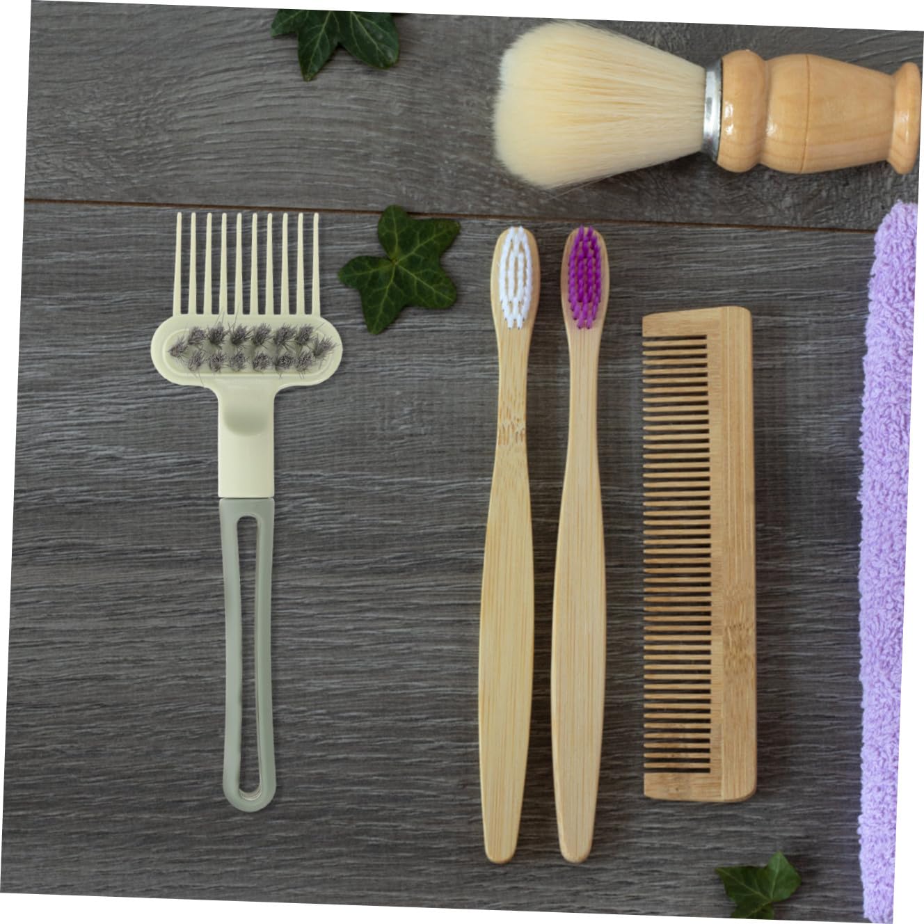 FRCOLOR Portable Hair Cleaning Brush Compact Comb Cleaner for Effortless Cleaning of Hair Brushes and Combs Lightweight and Ergonomic Design for Travel and Outdoor Use