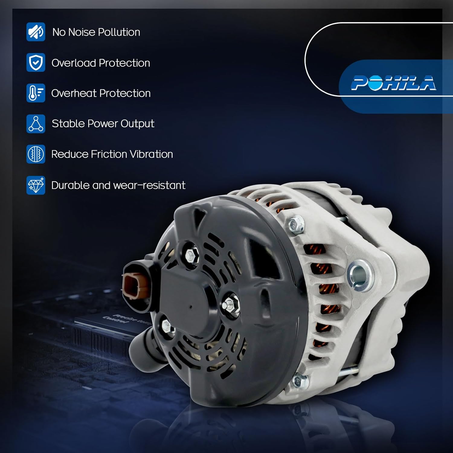 11573N Alternator Compatible with 2011 2012 2013 Honda Odyssey V6 3.5L, 2012 2013 2014 2015 Pilot V6 3.5L, 2012 2013 2014 Ridgeline V6 3.5L Replace# 31100-RV0-A01 CSJ24 9764219-124 104210-1240