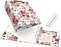 Vista 32 de EYROZILL Mini carpeta de 3 anillas, 5.5 x 8.5 pulgadas, 2 pulgadas, estampado de vaca