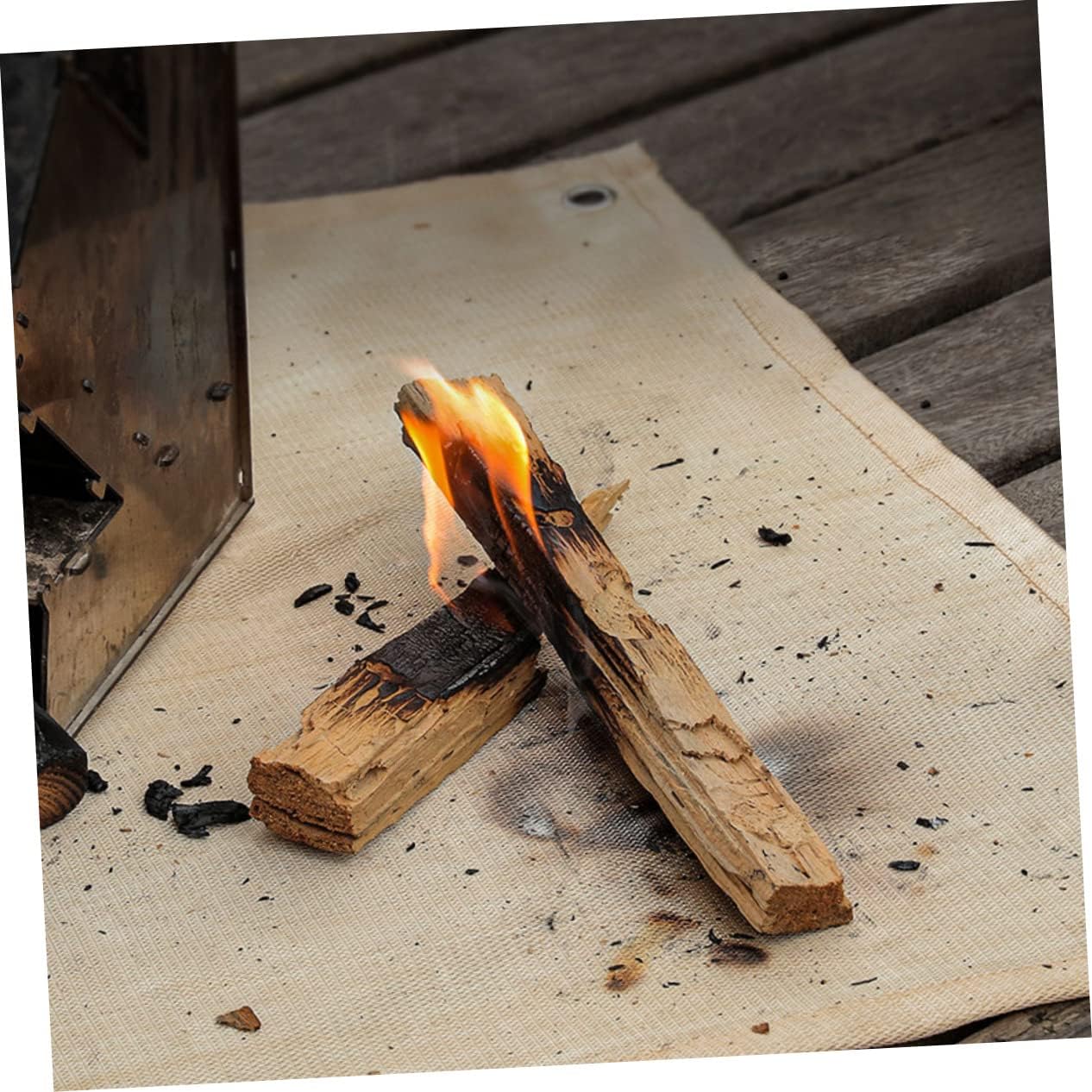 3pcs Camping Fireproof Blanket Fiberglass Mat for Outdoor Grill BBQ Camping and Patio Use Includes Storage Bag