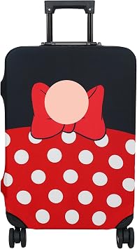 Luggage Cover Approved Go Travel Suitcase Protector Elastic Washable Baggage Covers for Luggage Suitcase, 01Red Dots, L25-28in