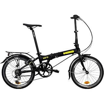 DAHON HIT Folding Bicycle Adult Folding Bike 20 Inch Folding Bike 6 Speed Gears Lightweight Aluminium Frame V Brakes Folding Bike for Commuter and Travel