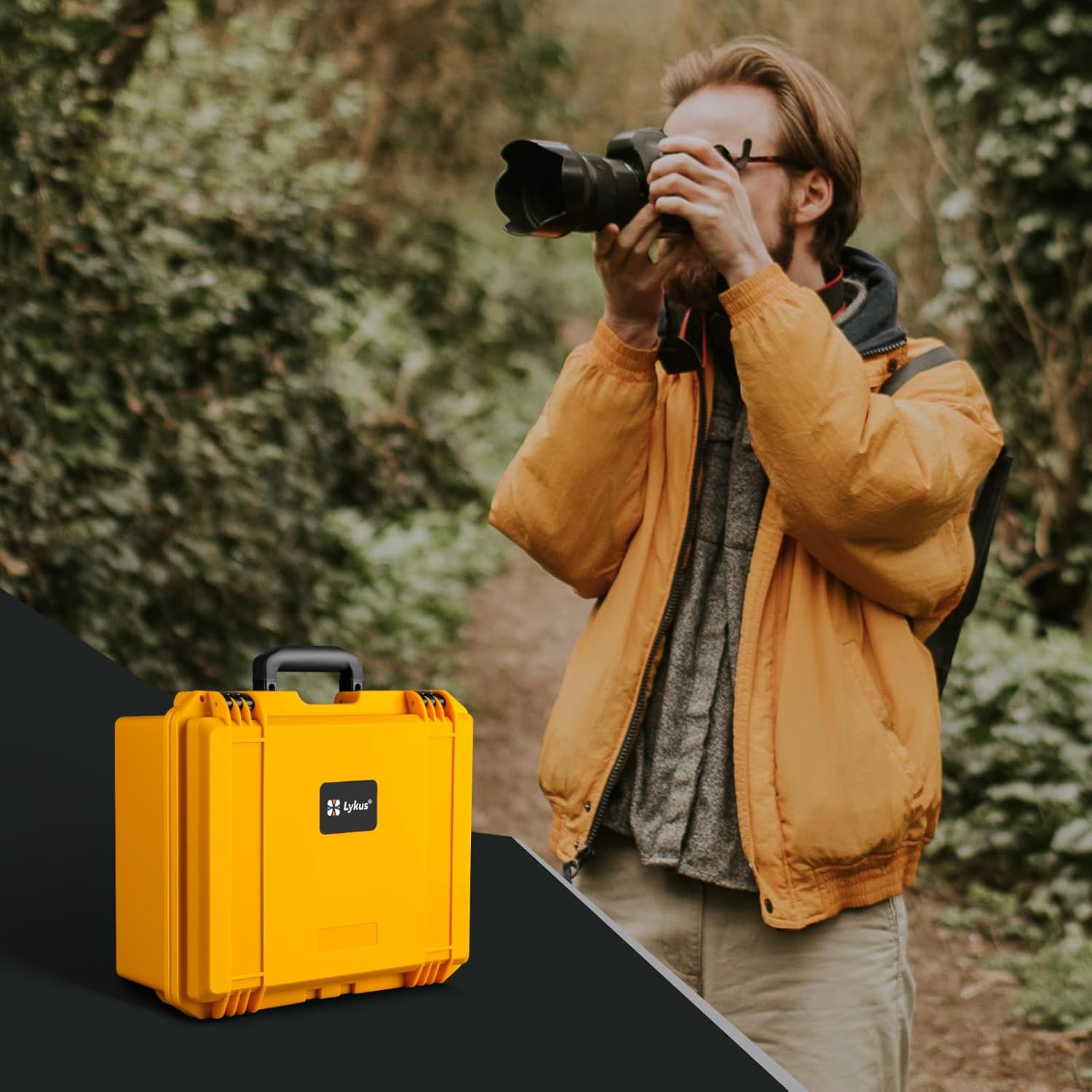 Lykus PVC1 Waterproof Hard Camera Case with Padded Dividers for Cameras, Lenses, Dual DJI Mavic/Air/Mini/Flip drones - Image 6