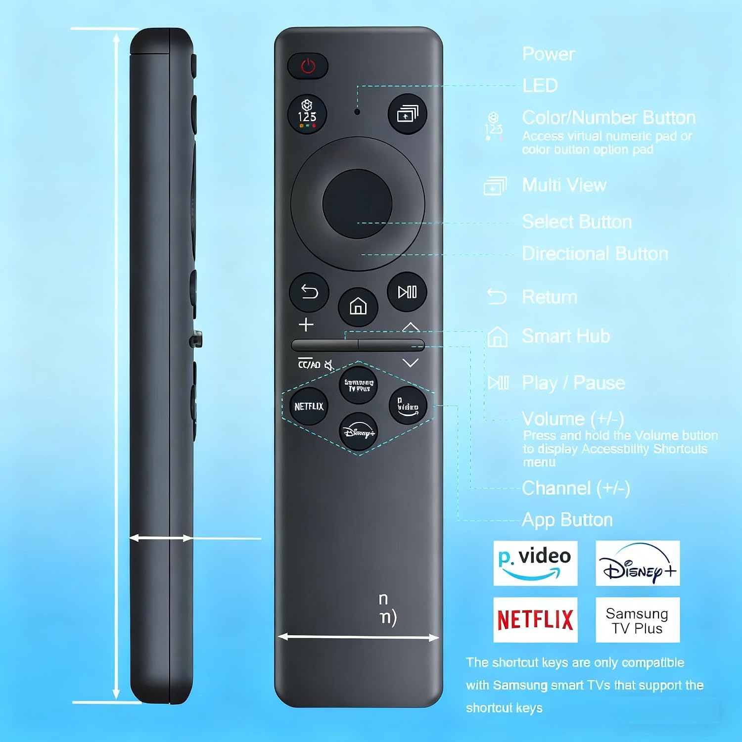 Replacement Remote for Samsung tv image 4