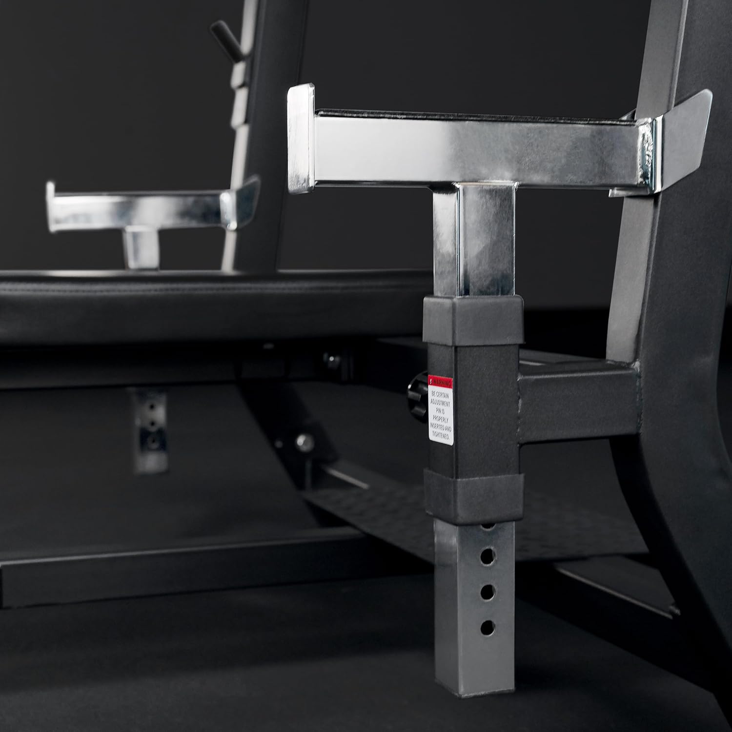 Valor Fitness Olympic Bench Press Station with Squat Rack – Adjustable Spotter Arms, Safety Catch, and Plate Storage – 500 lb Capacity for Home Gym Strength Training