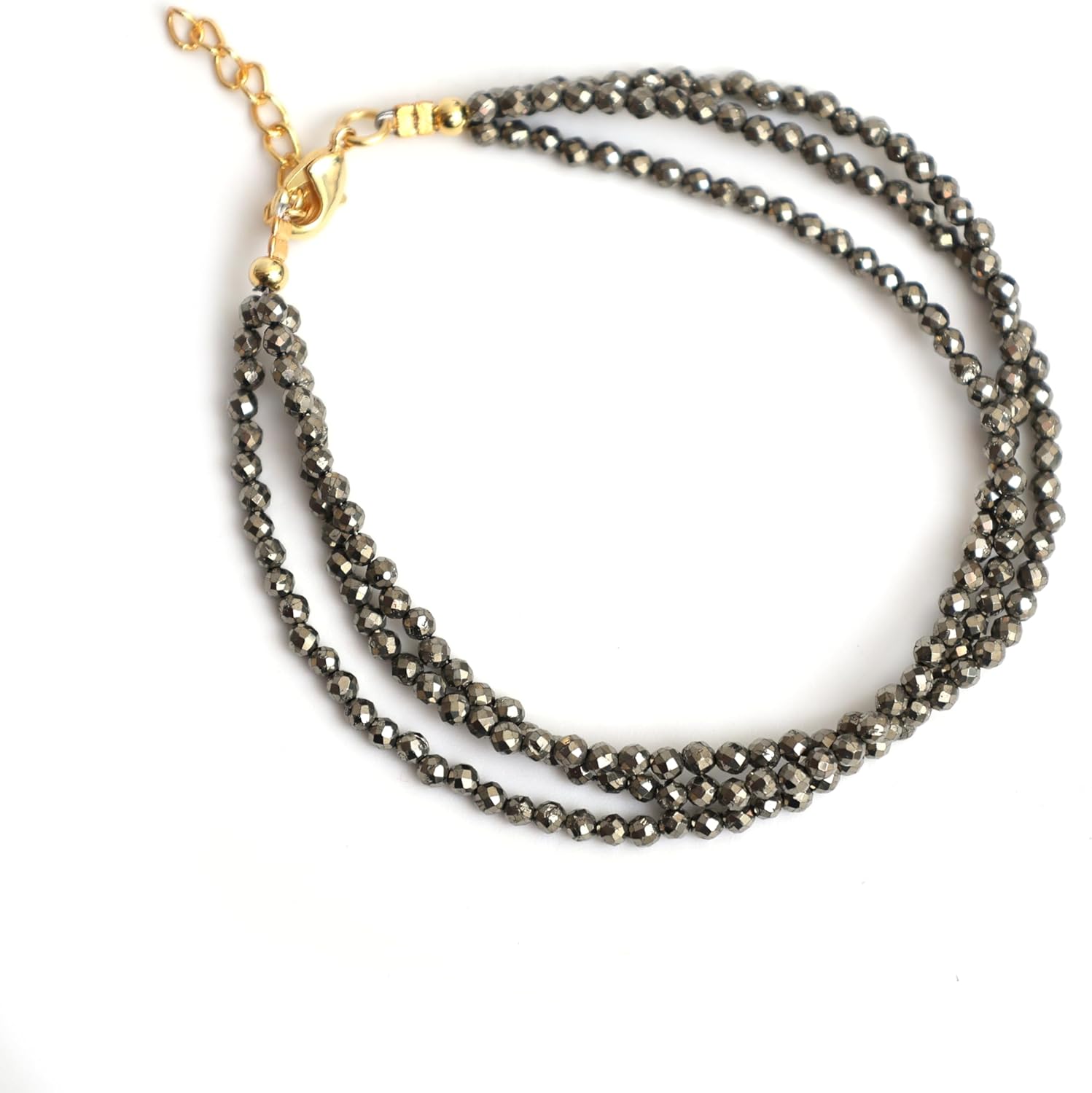 Gempires Natural Multi Strand Beaded Bracelets Lightweight Handmade Gemstone Jewelry Hypoallergenic 8 Inch Gold Plated Stylish Everyday Wear Jewelry - Image 2