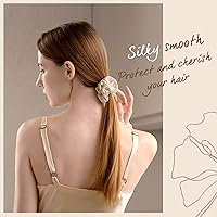 Vista 6 de OLESILK 100% Seda de Morera - Scrunchies para el cabello, mujeres y niñas, ligas de seda para cabello rizado y con roturas, sin daños, elásticos 3