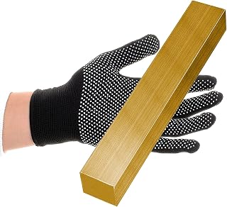 C360 Brass Square Bar, 25mm Thickness x 25mm Width x 130mm Length Brass Square Bar Stock, 1" x 1" x 5" Solid Flat Mill Stock