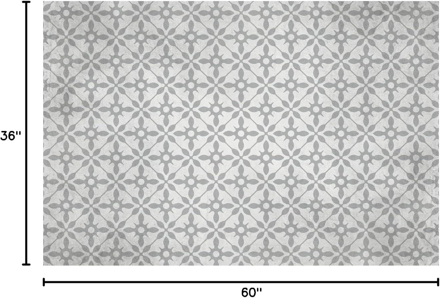 Carolina Creekhouse Vinyl Rug | Rachel 042255CI | Vinyl Floor Mat | Decorative, Vintage, Waterproof, Eco-Friendly, Non-Slip | 3'x5'