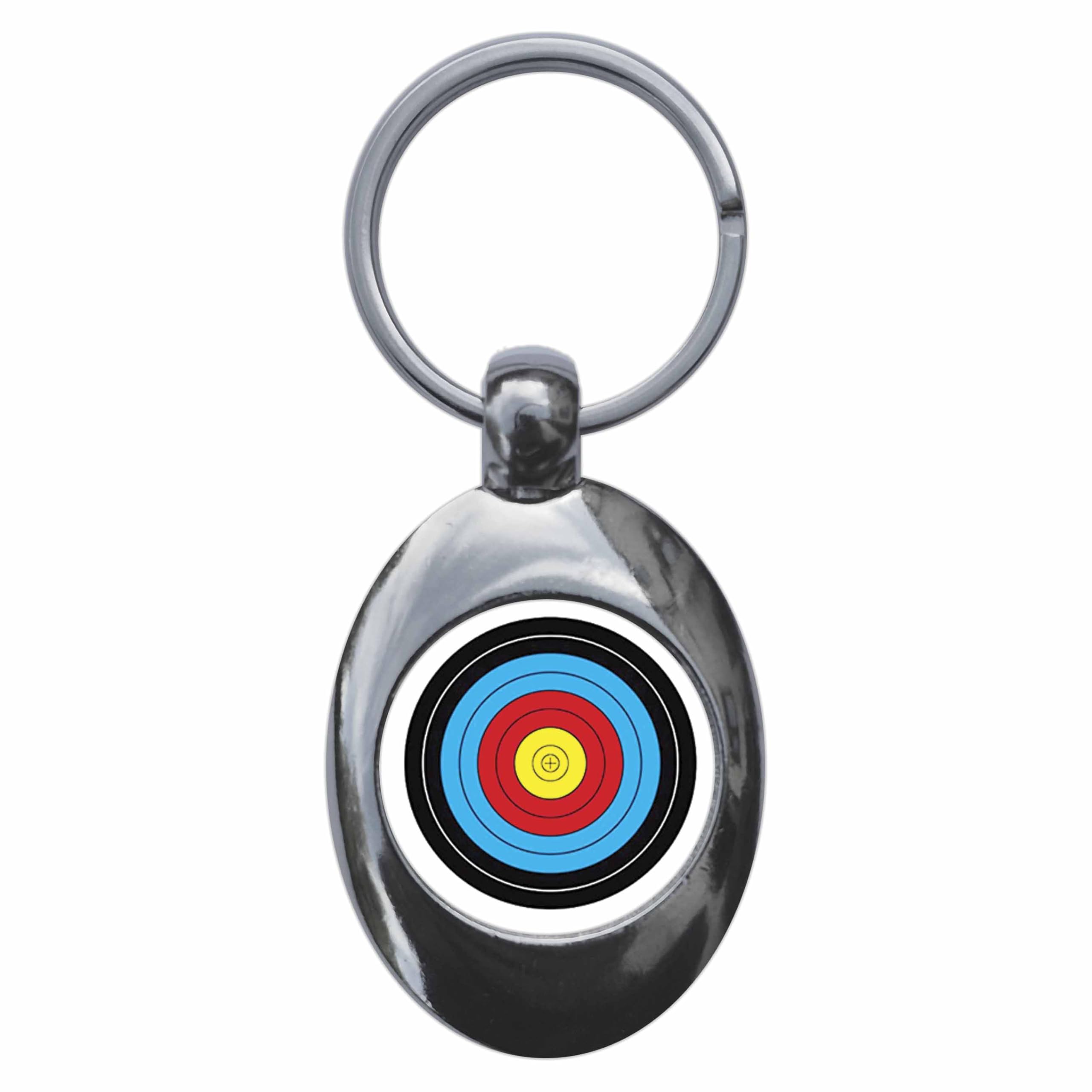 Ozorath Archery Target Keyring Keychain Key Ring Chain With Trolley Coin