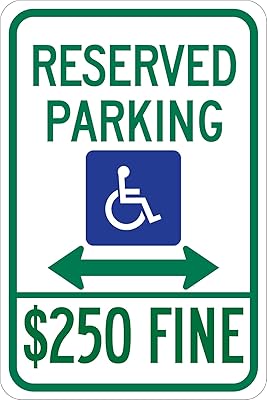 Brady 123889 Handicapped Parking Sign, Legend