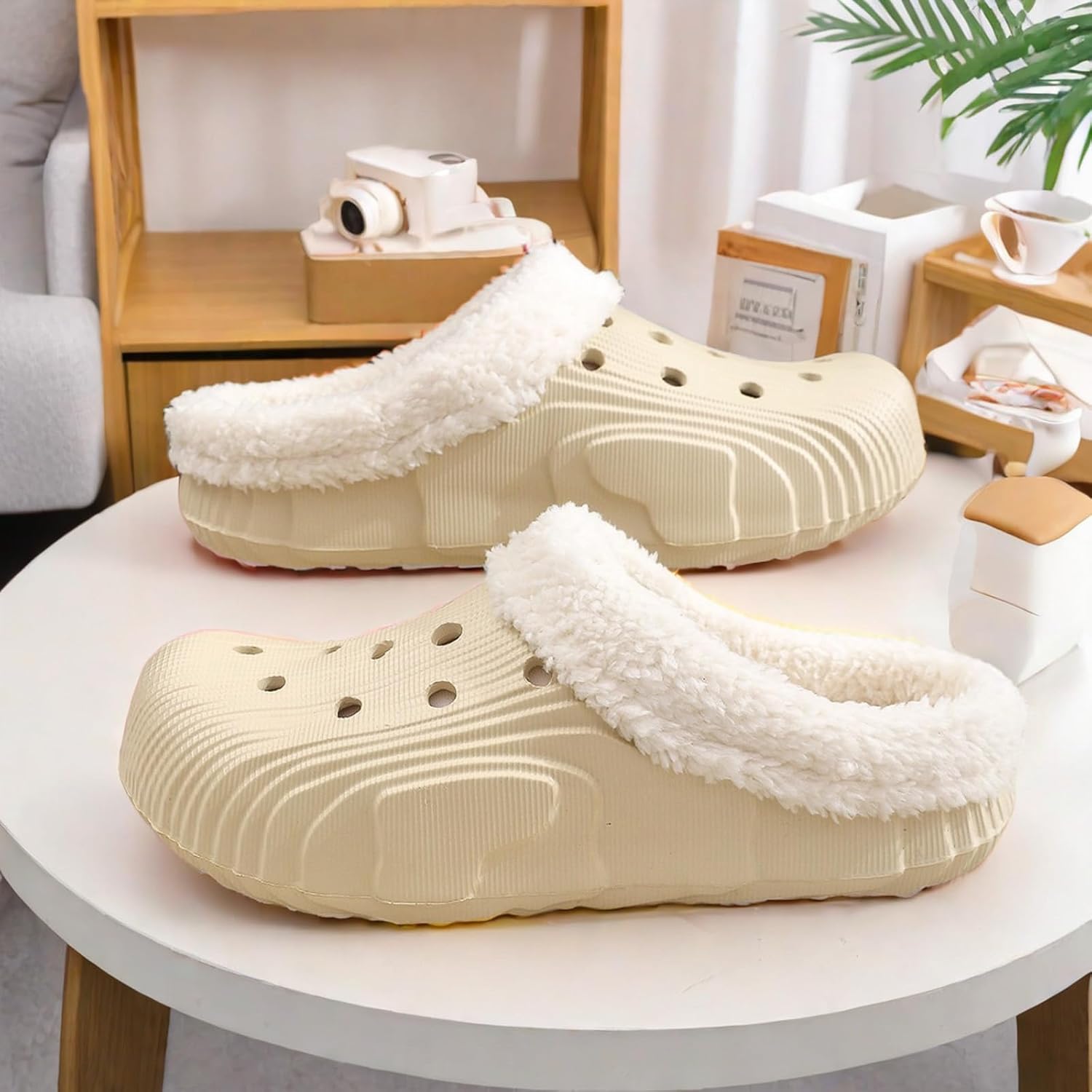 Women's Lined Clogs Memory Foam Warm Fuzzy Slippers Garden Shoes Non Slip Home Slipper Indoor Outdoor Mules - Image 5