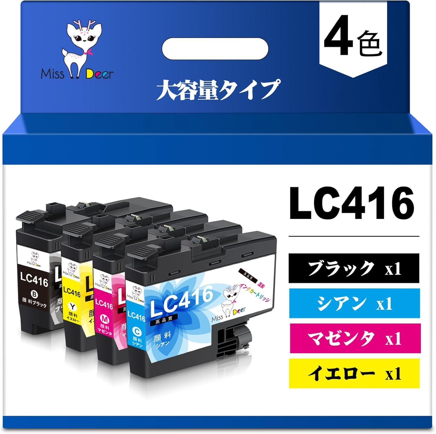 Amazon.co.jp: LC416-4PK Brother ブラザー 用 LC416 大容量 互換