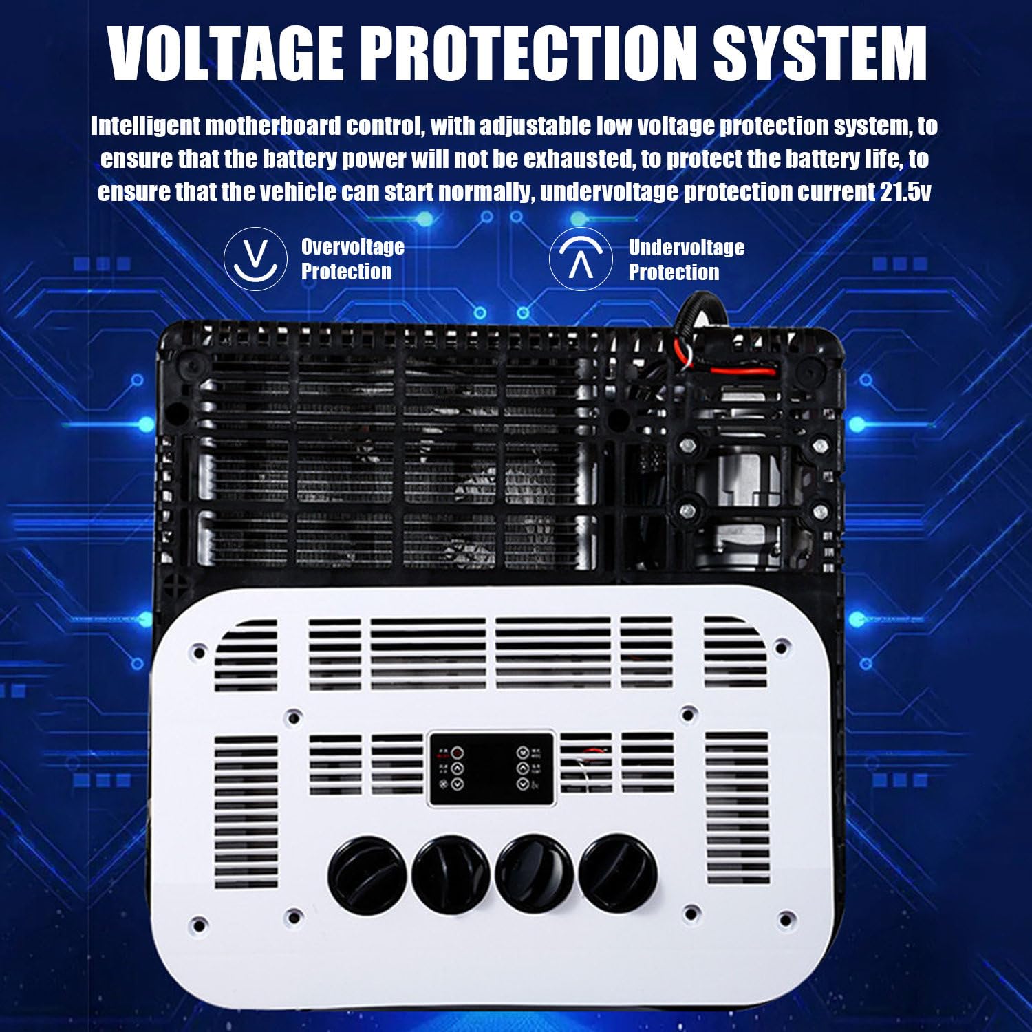 12V/24V Condizionatore per Camper, unità A/C Silenziosa, Raffreddamento Rapido, Aria Condizionata da Parcheggio per Camion, Rimorchi, Barche, Camper, Trattori, Roulotte,12V