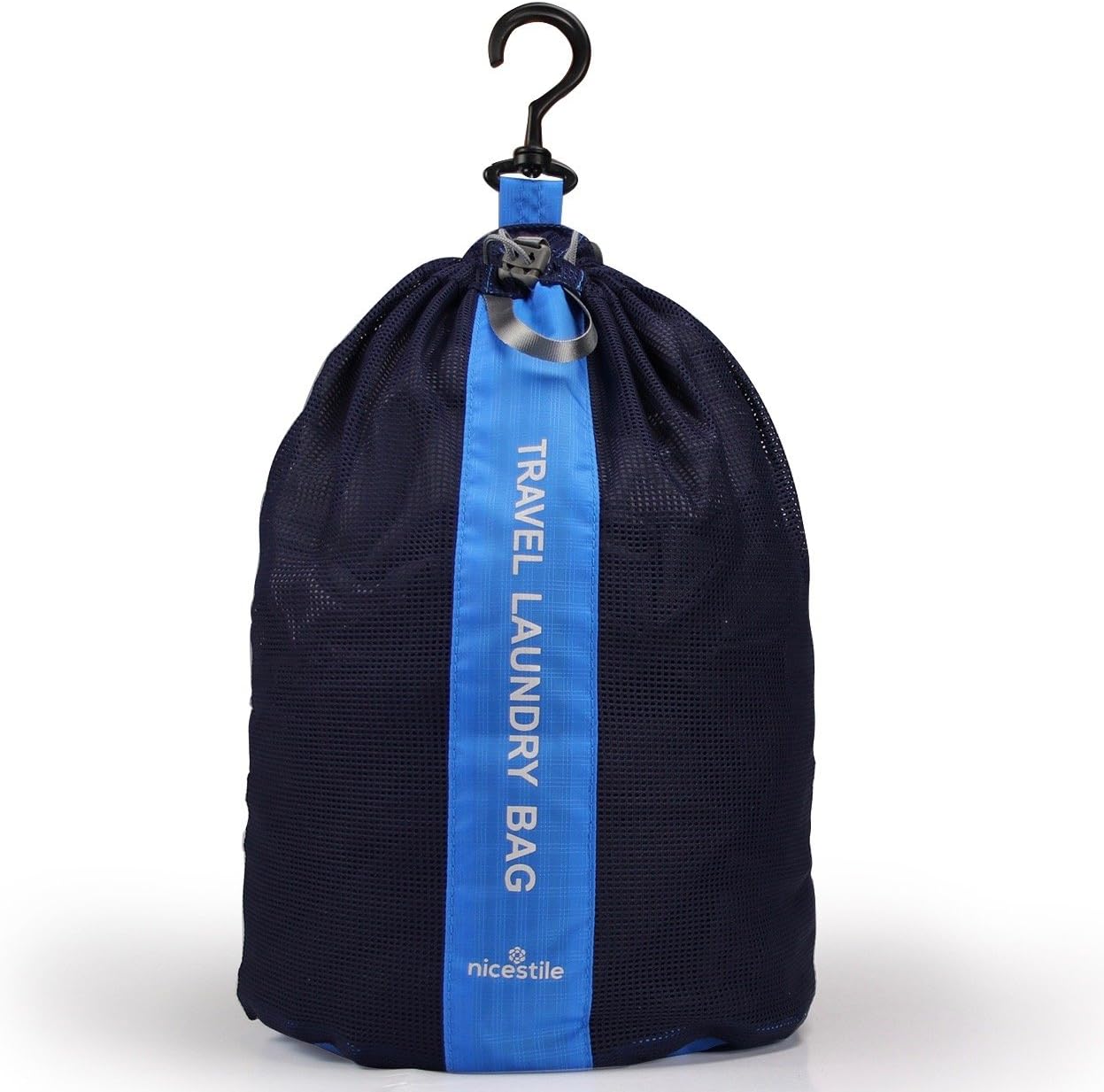 NICESTILE Travel Laundry Bag for Underwear, Mesh Laundry Sack with Rotatable Hook, Size Small (8.3 x 13.8 inches)