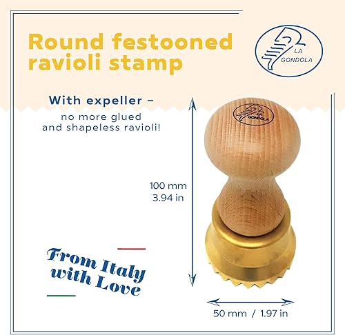 Miniatura 3 de Bundle - Cortador de pasta festoneado rueda y sello de ravioles redondo festonado
