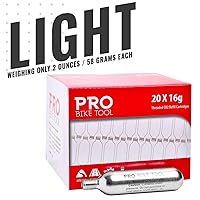 Vista 6 de Cartuchos de CO2 roscados de 0.66 onzas compatibles con todos los infladores manuales con conexión roscada, recarga rápida de aire para neumáticos