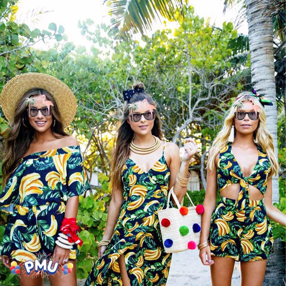 Luau Silk Flower Eyeglass Holder Party Accessory