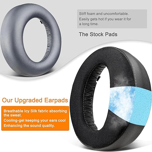 Miniatura 5 de SOULWIT Almohadillas de repuesto para auriculares inalámbricos Sony Playstation 5 Pulse PS5 3D, almohadillas con espuma de aislamiento de ruido (PS5
