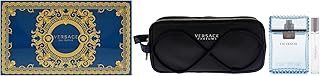 Versace Eau Fraiche for Men 3 Piece Set (3.4 Oz Eau De Toilette Spray + 10ml Travel Spray + Versace Blue Trousse)