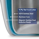 Tramontina Gourmet 18/10 Stainless Steel Induction-Ready Tri-Ply Clad 8-Piece Cookware Set