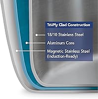 Vista 4 de Tramontina Signature Tri-Ply Clad Stainless Steel 8-Piece Cookware Set with Lids, Pots and Pans Kitchen Set, Induction-Ready, Dishwasher-Safe