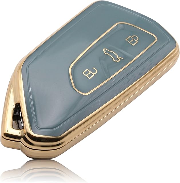 FOAMO Etui na kluczyki samochodowe kompatybilne z VW, SEAT, Skoda, Cupra - etui na kluczyki z tworzywa TPU - etui na kluczyki - ochrona na kluczyki samochodowe niebieskie
