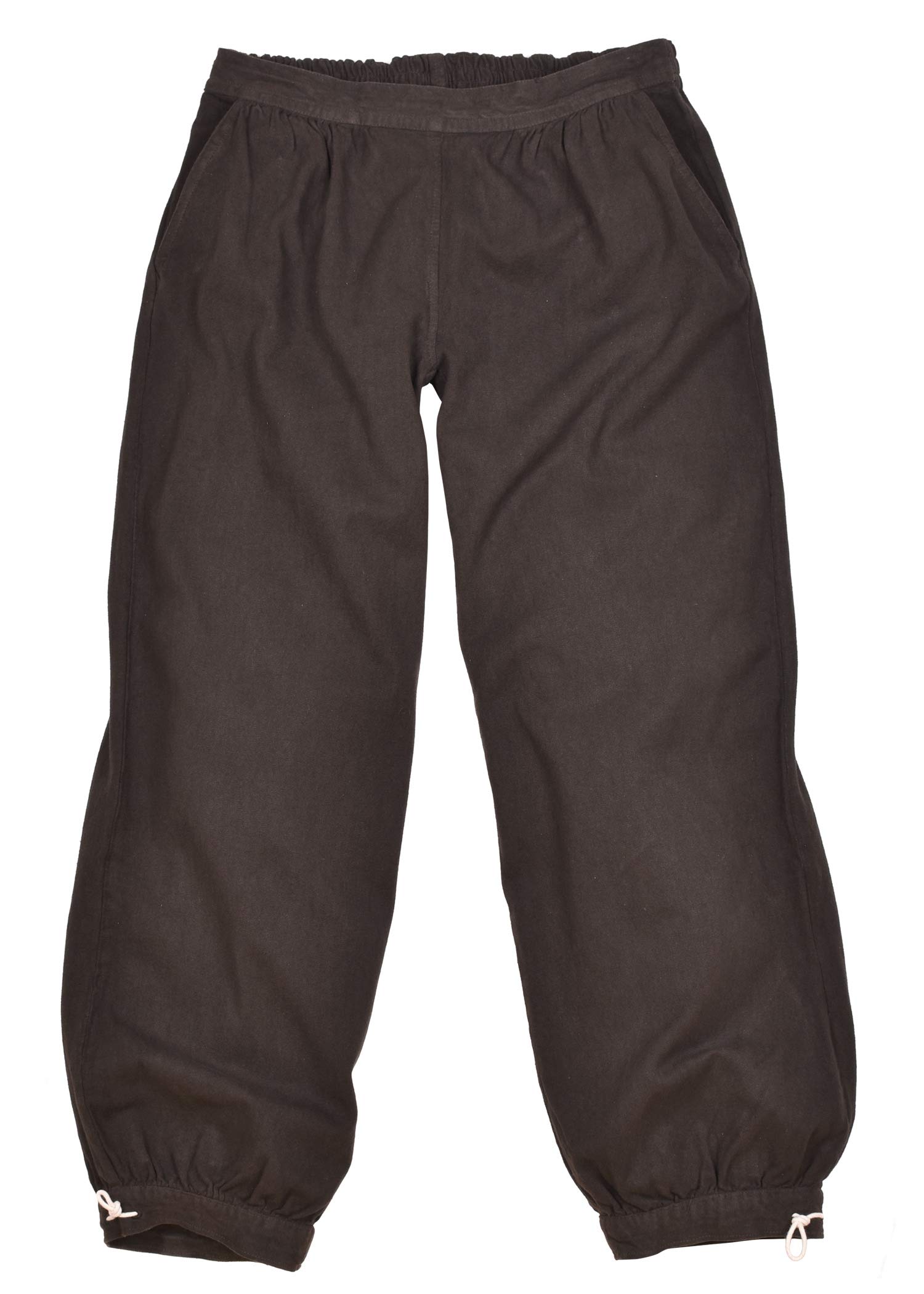 Battle-Merchant Men's Brown Hermann - Loose Medieval Trousers - Larp Costume - M