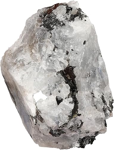 GEMHUB Calcita de arco iris blanca suelta de piedra cruda de 311.55 quilates, piedra preciosa natural certificada en bruto para rodar, cabbing,