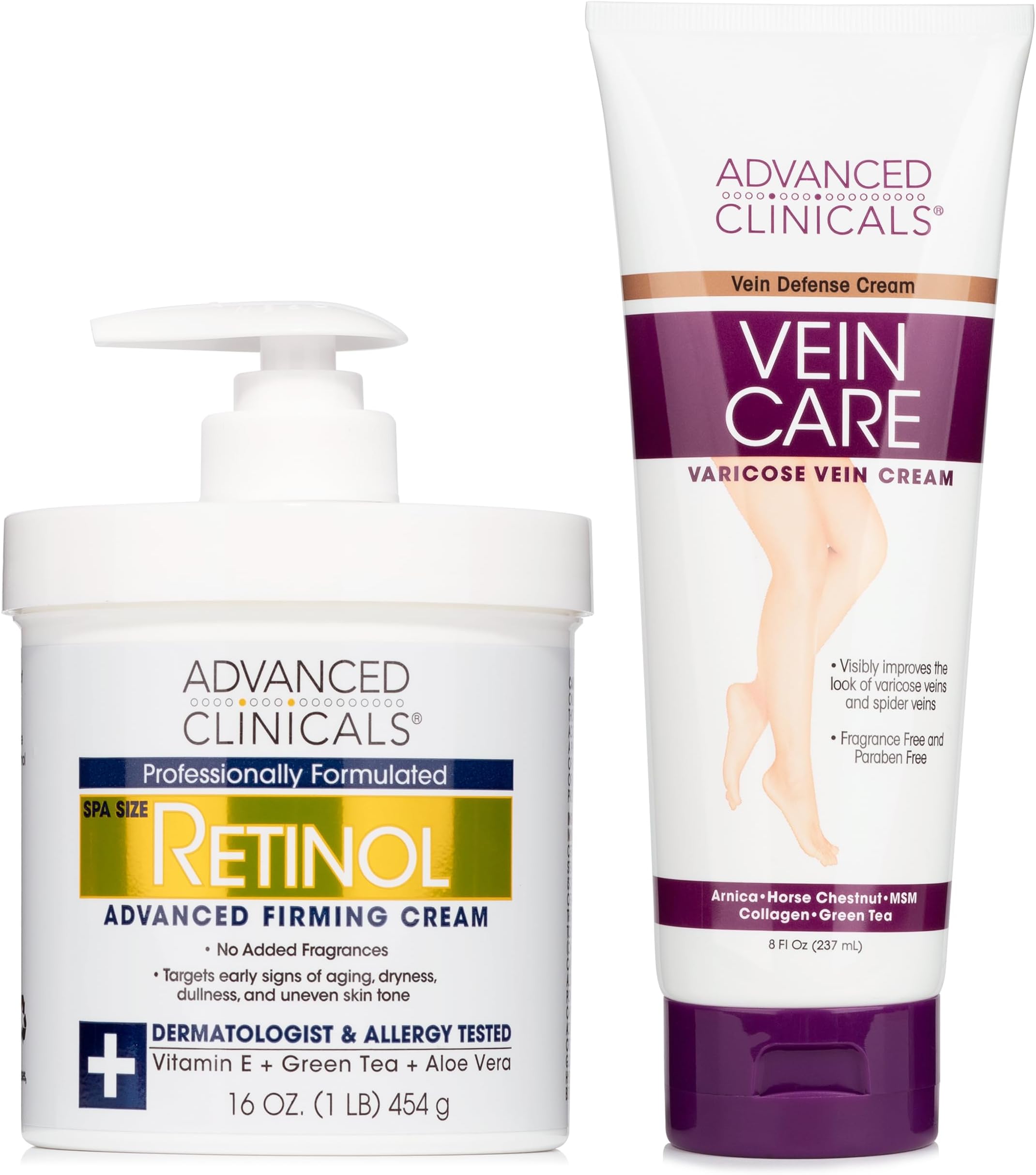 Advanced Clinicals Retinol Firming Cream + Vein Care
