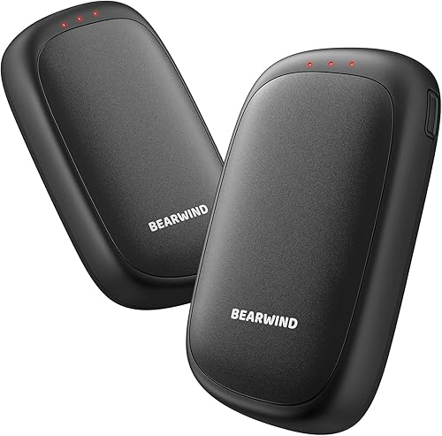 Vista 10 de Calentadores de manos eléctricos recargables, paquete de 2 calentadores de manos magnéticos de bolsillo con chips AI, equipo de caza portátil, Azul