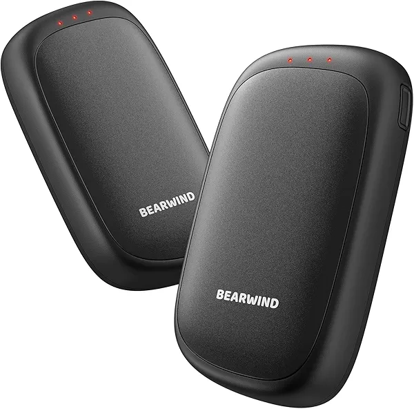 Bearwind Electric Hand Warmers Rechargeable - 2 Pack Magnetic Pocket Heater Handwarmers with AI Chips, Portable Hunting Gear, Reusable Winter Essentials, Gift Ideas for Men, Women, Outdoor