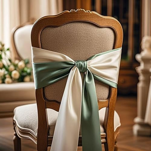 Miniatura 7 de Paquete de 50 bandas de satén para sillas de boda, lazos negros, 7 x 108 pulgadas, bandas de tela de cinta para banquetes, fiestas, hoteles,