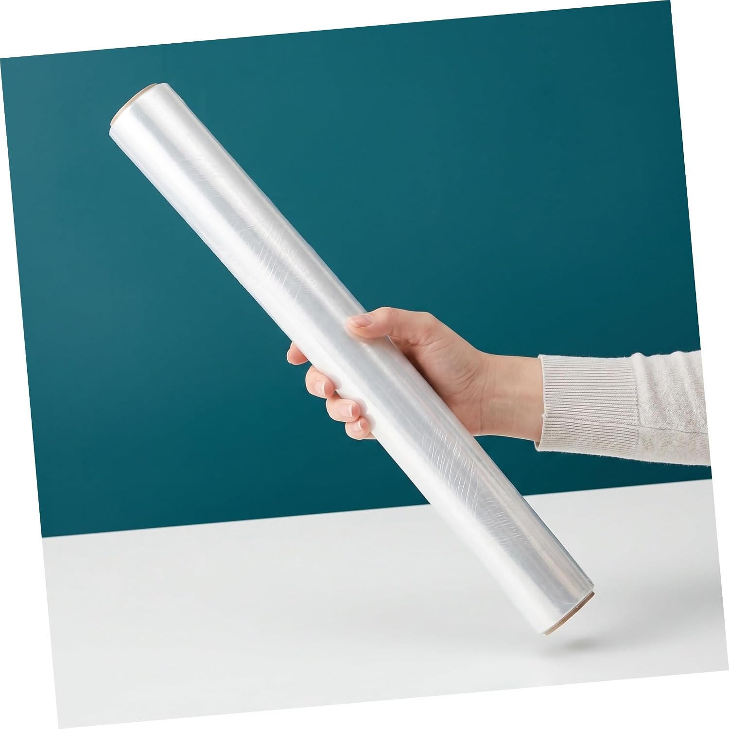 FELTECHELECTR 65 Feet Cellophane Sheet Roll Wrap for Basket Wrapping and DIY Crafts Printable Surface and Gentle Barrier Protection, 1.4 Mil Thick Bopp Material for Cookies and Floral Packaging