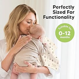 Organic Burp Cloths Baby Boy, Girl - 6-Pack Large Cotton Burping Cloths for Babies, Spit Up Rags, Super Absorbent, Ultra Soft Newborn Rag, Gender Neutral, Machine Washable, Durable (Prairie)