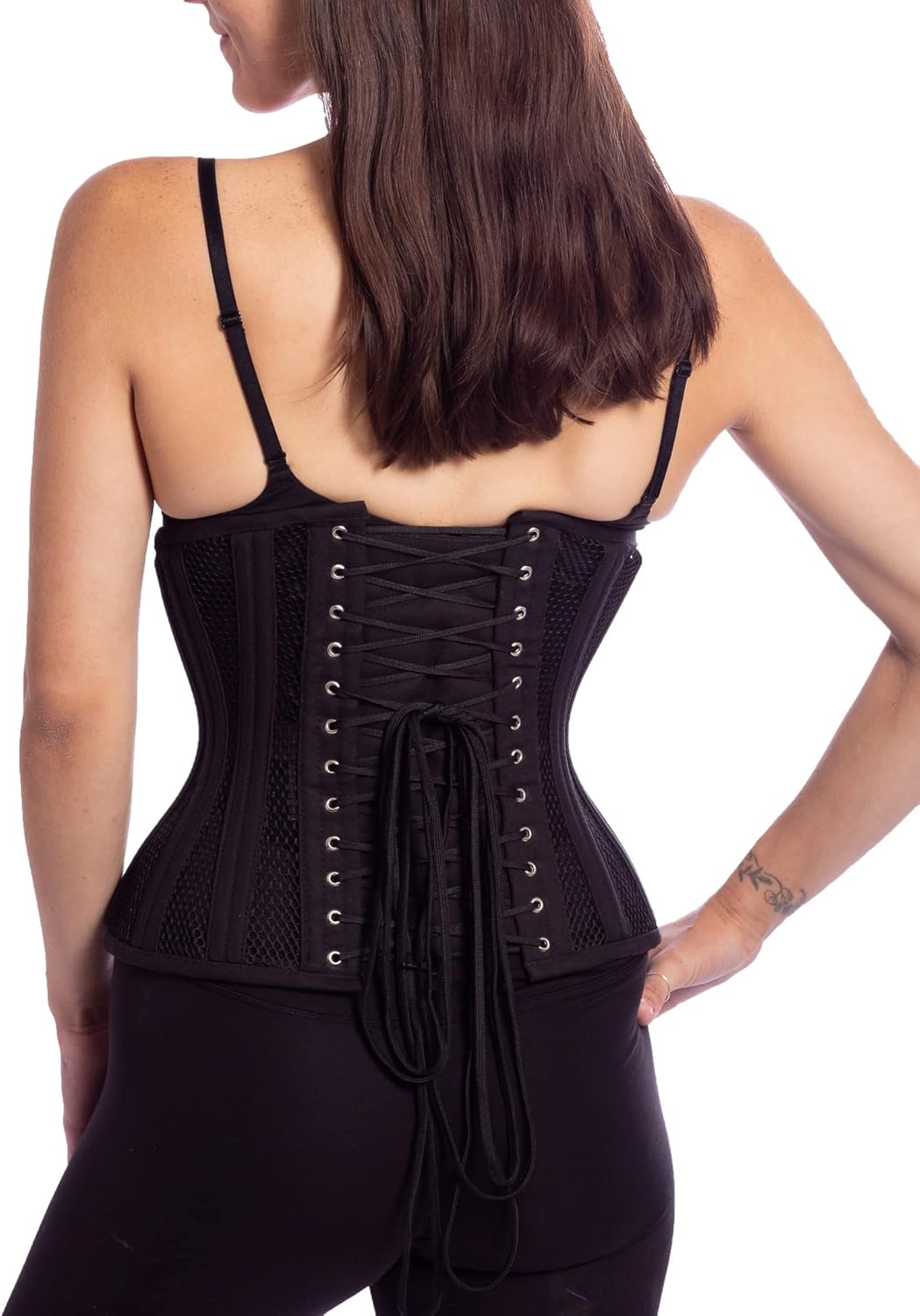 Orchard Corset CS-426 Standard Womens Mesh Underbust Steel Boned Waist Trainer Corset 24 Black