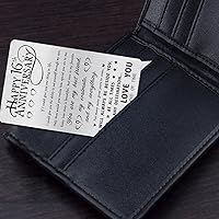 Vista 5 de Alotozo Regalos grabados para el 16 aniversario, tarjeta de felicitación de aniversario de boda de 16 años para marido, él, esposa, hombres