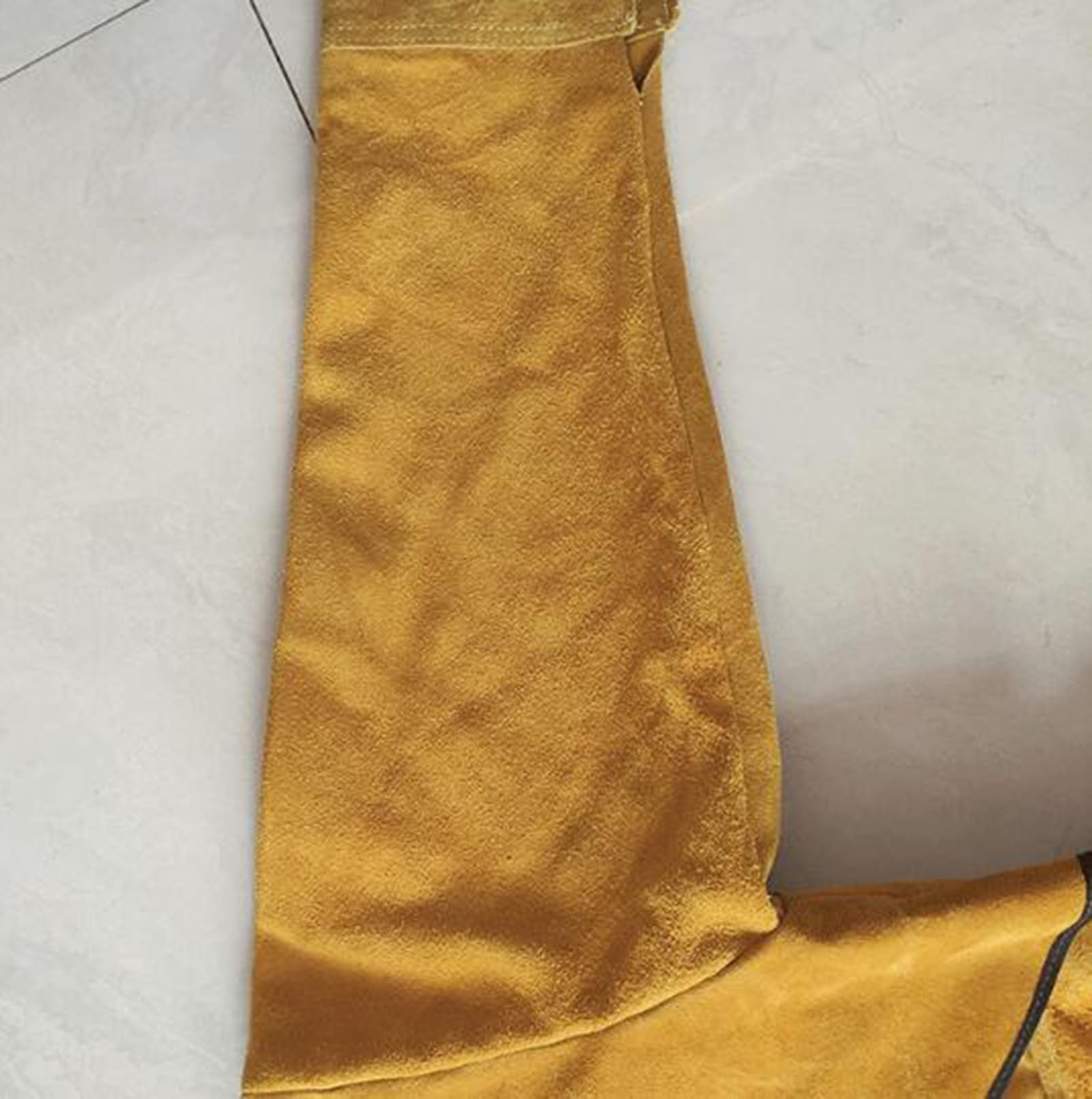 Vêtements de Soudage en Cuir Tablier de Soudage avec Manche Manteau de Soudure Résistant À la Chaleur et À la Flamme pour Hommes et Femmes