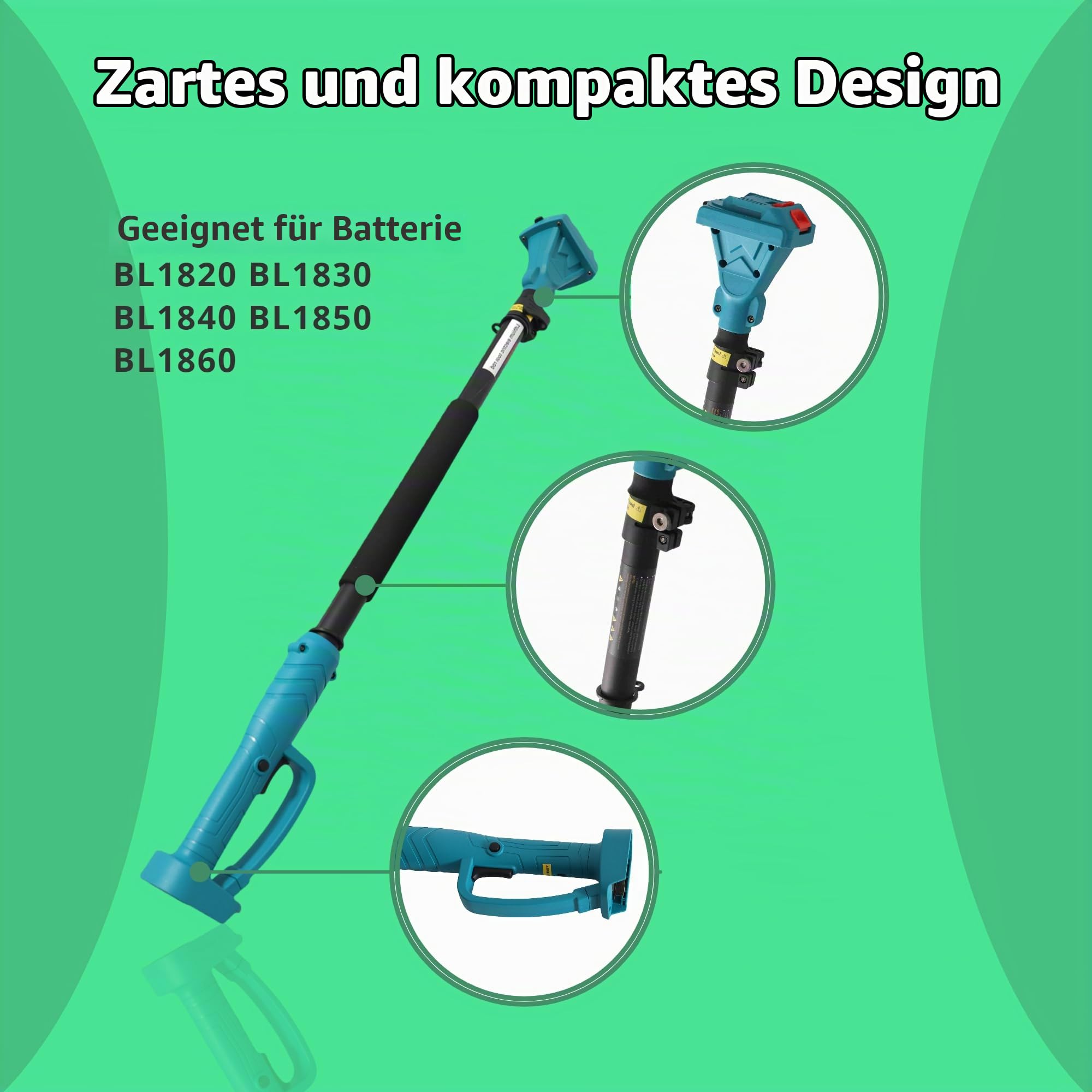 1.5 M Hohe Astschere, VerläNgerungsstange FüR Umfangreiche Schnittarbeiten Mit Elektro-KettensäGen Und Astscheren, 180° Verstellbarer Winkel Blaue Astschere VerläNgerungsstange Adaptierbarer Bl18