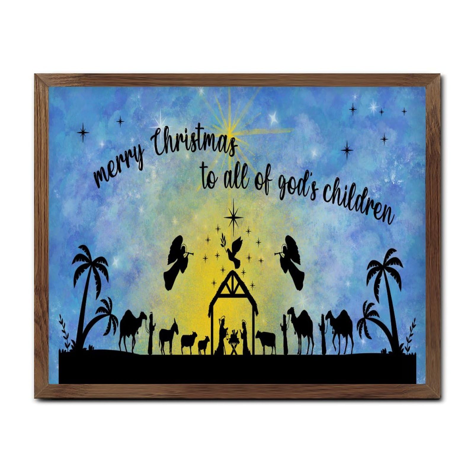 Décoration catholique Oh Holy Night en bois d'exception