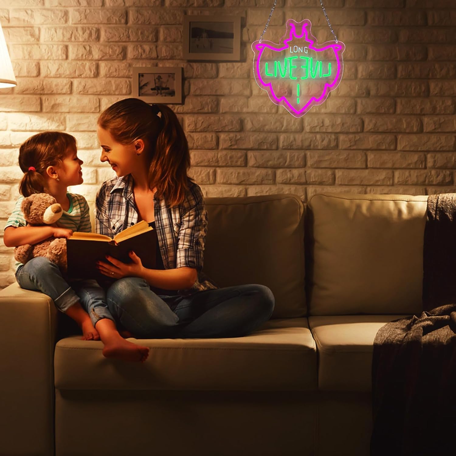 Descendants - Insegna al neon a LED Descendants per decorazione da parete e stanza, luce notturna USB per camera da letto, matrimonio, festa di compleanno