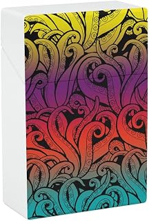 Octopus Tentacles Flip Open Cigarette Case for Women Men Plastic Cigarette Box Holder Pocket Cigarettes Storage Container