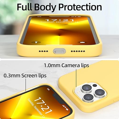 Miniatura 10 de JOOSKO Funda para iPhone 13 Pro Max, funda de silicona líquida, protección de cuerpo completo de grado militar contra caídas microfibra resistente a