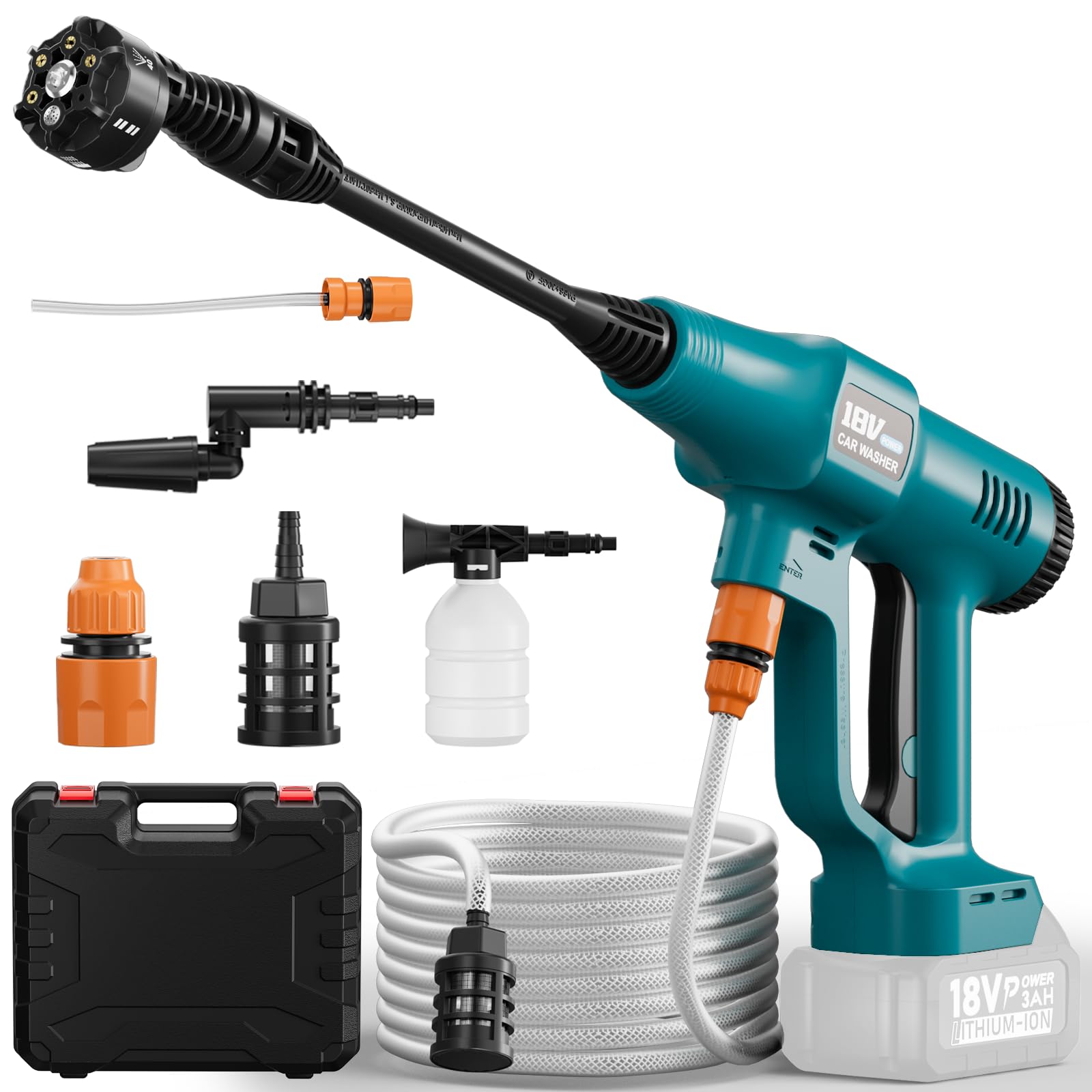 Akku-Druckreinigerpistole für Makita-18V-Akkus, Akku-Druckreiniger für Mobile Reinigung und Bewässerung (ohne Ladegerät und Akkus)