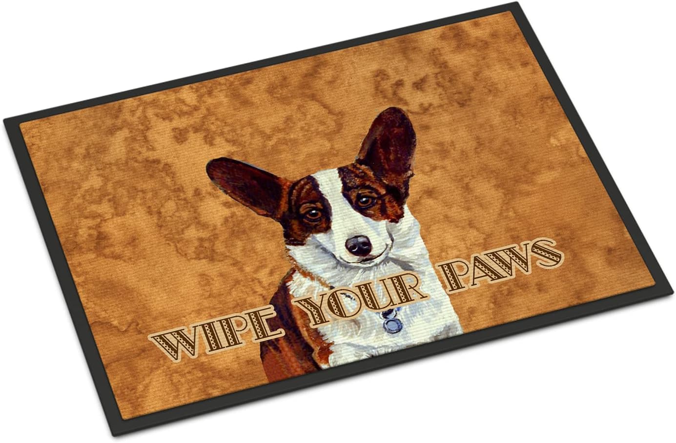 Caroline's Treasures LH9451JMAT Cardigan Corgi Wipe Your Paws Doormat 24x36 Front Door Mat Indoor Outdoor Rugs for Entryway, Non Slip Washable Low Pile, 24H X 36W
