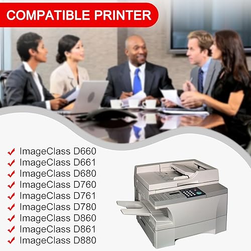 Miniatura 2 de Paquete de 2 cartuchos de tóner negro L50 6812A001 de alto rendimiento compatibles con CRGL50 L50 de repuesto para impresora Canon ImageClass D660