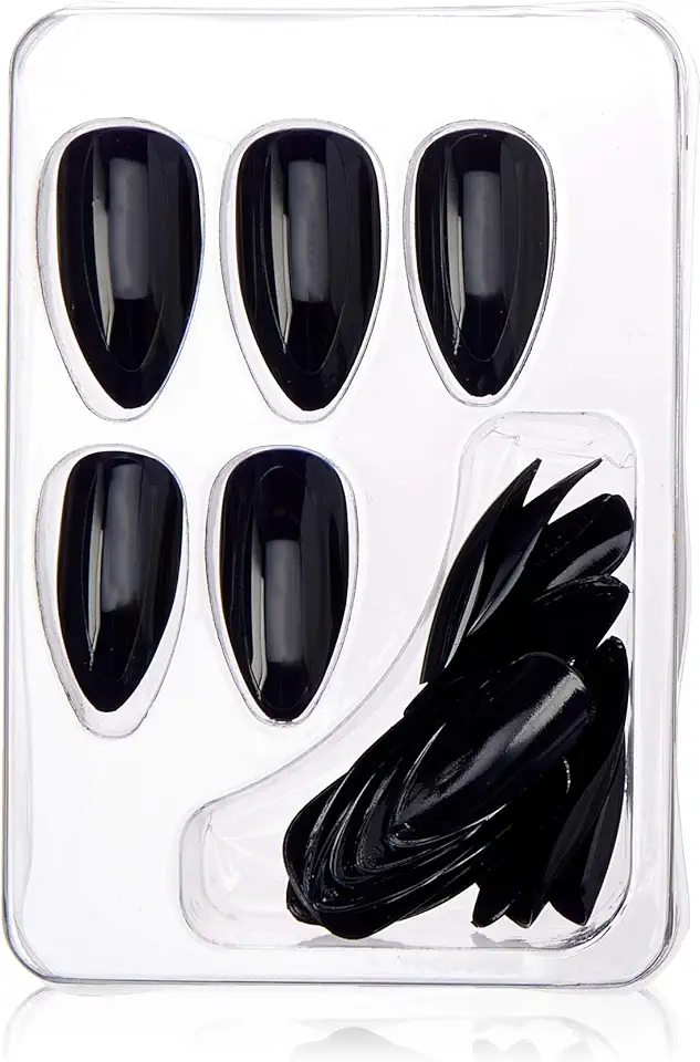 Macrilan Unhas Postiças Estilo Stiletto - Azul Marinho - Up502