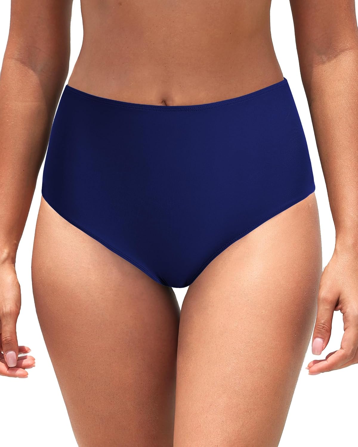 Dipinon Women's High Waisted Bikini Bottom Full Coverage Bathing Suit Swim Bottoms Tummy Control Swimsuit Shorts