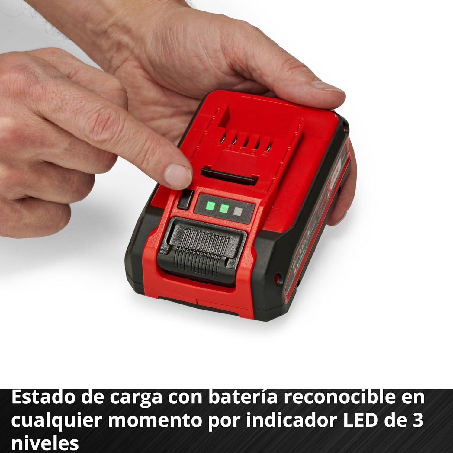 Original Einhell Batería 4 Ah Power X-Change Plus (18 V, Iones Li, de Uso Universal para Todos los aparatos Power X-Change, Control de Nivel de Carga, Twin-Pack, Incl. 2 baterías 4 Ah, sin Cargador)