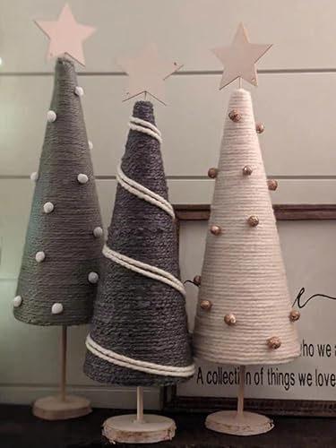 Miniatura 7 de Crafare Paquete de 6 conos de espuma para árbol de poliestireno de 2.75 x 7.87 pulgadas para proyectos de árbol de Navidad, boda, mesa, centro de